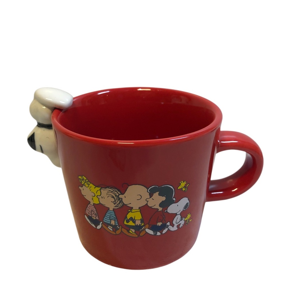 Peanuts Red Mug with Snoopy Accent